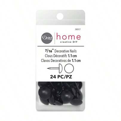 Upholstery Decorative Nails 16 Inch Black Metal For Furniture Upholstery Decoration Rust Proof Strong Hold