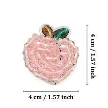1pc Handmade Beaded Fruit Patch, Can Be Ironed Or Sewn To Decorate Clothing, Shoes, Jackets, T-Shirts, Bags, Hats, Brooches, Repair Holes, Suitable For Holidays, Parties, Summer, School. Patterns Include Lemon, Peach, Banana, Cherry, Orange, Sequins - Multicolor - View 20