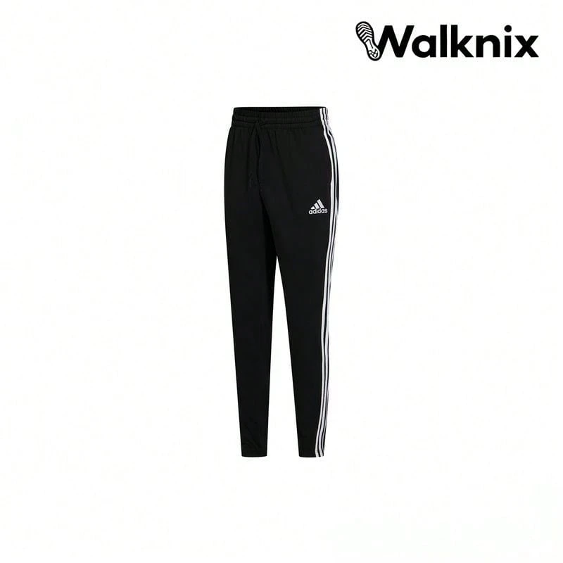 Adidas Essential 3-Stripes Knit Track Pants Black Bottoms Men - 彩色 - 查看 1