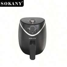 SOKANY 10126 Multi-Function Air Fryer, No Oil Frying, Large Capacity Smart Fryer, 800W High Power, Golden Large Capacity, Upper And Lower Dual Heat Source, 360° Circulating Hot Air, 80-200°C Temperature Control, Non-Stick Coating, Easy To Clean, Suitable For Home Kitchen, Multi-Person Gatherings - Black - View 12