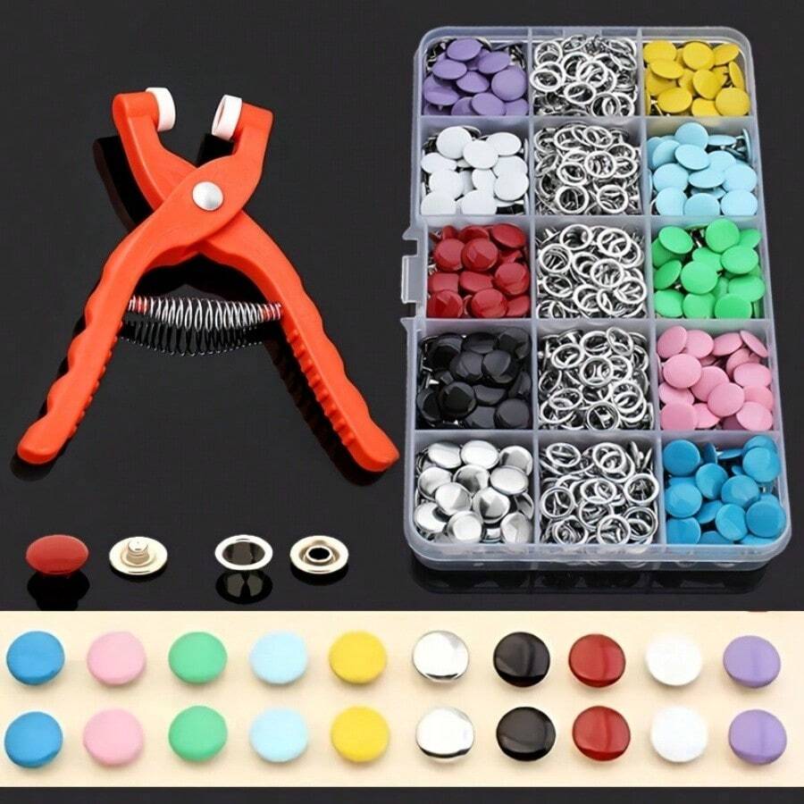 Heavy Duty Stainless Steel Garment Snap Button Pliers, Suitable For Adding Snap Buttons To Clothes, Pressable Snap Maker For Sewing-Free Clothing, Handcraft Clothes, Bedsheets, Shoes Snap Button Installation Tool