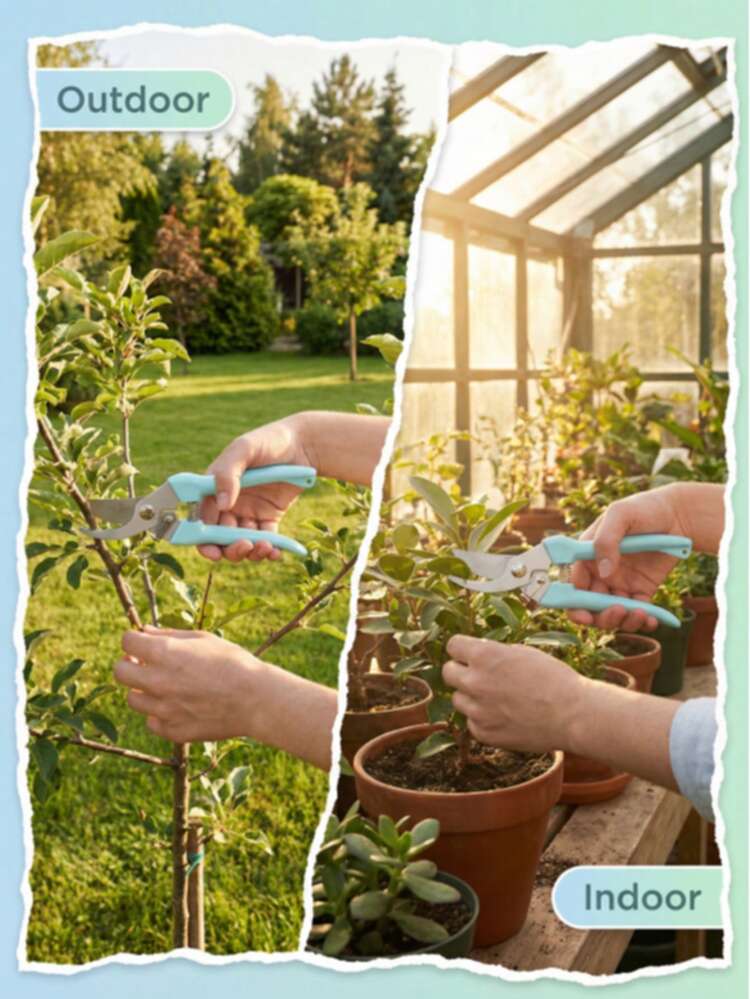 1pc Stainless Steel Spring Pruning Shears, Wear-Resistant, Not Prone To Rust. Suitable For Pruning Tree Branches / Caring For Flower Branches. The Spring Provides Effortless Rebound, And The Non-Slip Handle Design Makes Operation Easy. It Is A Gardening Pruning Tool. - Multicolor - View 10