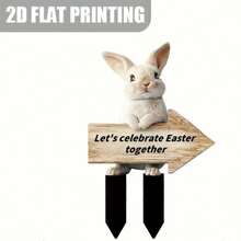 波西米亚风格兔子亚克力2D花园地面装饰品。 - A - 查看 5