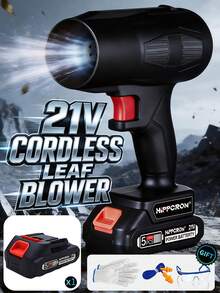 Hippcron Cordless Lithium Battery Handheld Leaf Blower With Strong Airflow, Includes 2 Batteries - Two Batteries - View 9