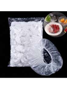 100 bolsas desechables transparentes para almacenamiento de alimentos - Tapas desechables herméticas para almacenamiento de alimentos para todos los tazones y platos, restos de cocina y conservación de alimentos. - Multicolor - Ver 2