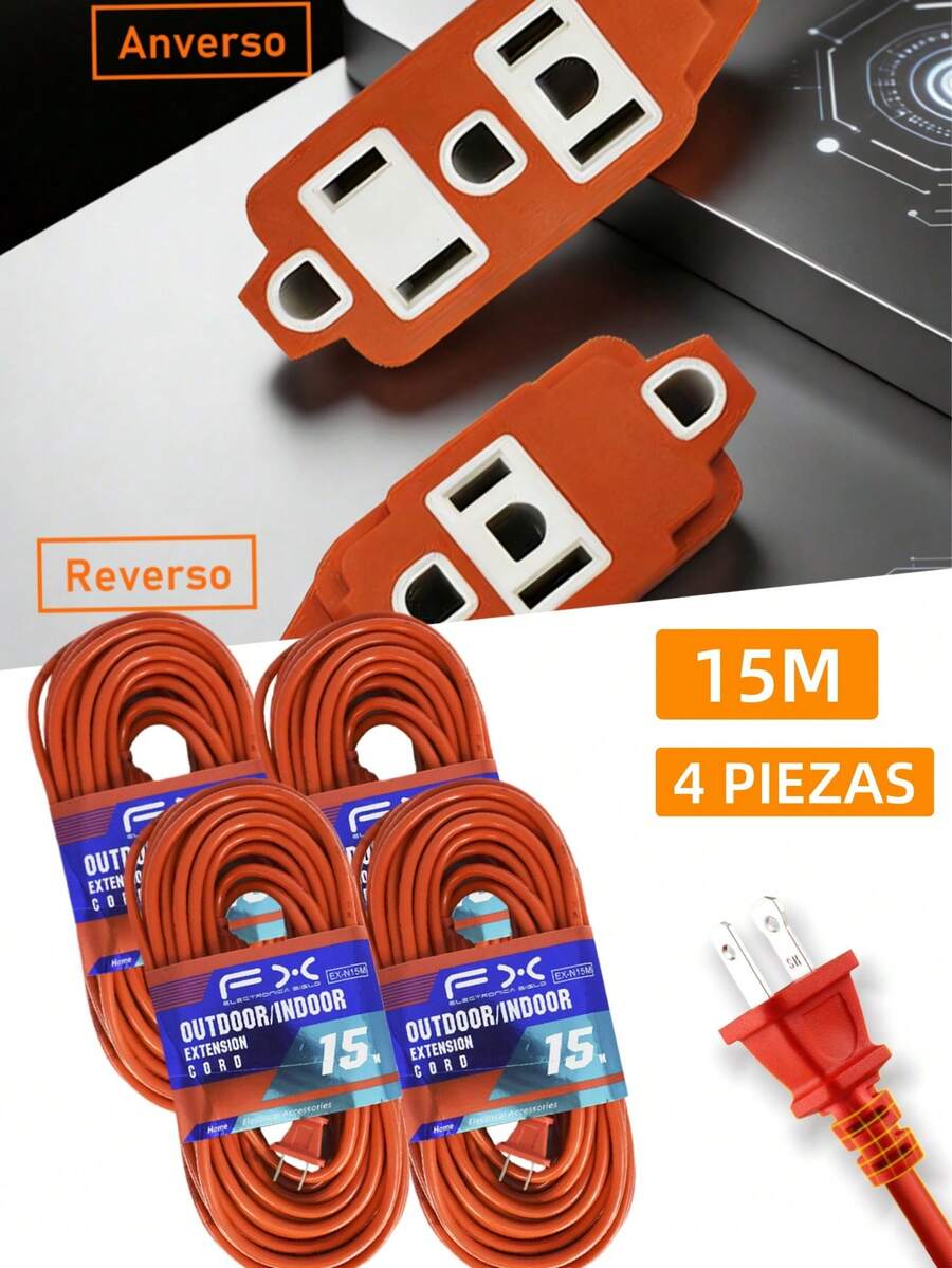 Electrical Sockets - 15 Metros -- 4 Piezas - View 1