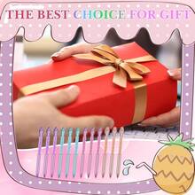 Pcs Big Crystal Diamond Pens Diamond Top Pens Bling Ballpoint Pen Black Ink Rhinestones Pen For Women Schoolsss Office Supplies Christmas Wedding Birthday Present, 4 Colors(Pinefor Apple Style) - 鳳梨風味 - 查看 7
