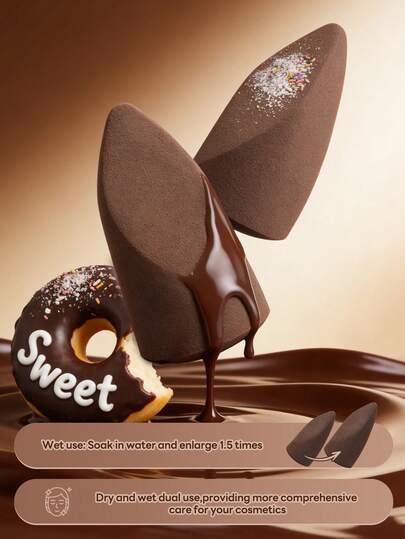 MAANGE 1pc Multi Sided Makeup Sponge,Makeup Sponges For Liquid & Cream Makeup, Makeup Blender Sponge For Buildable Coverage, Foundation Sponge For Foam,Makeup Tool,Vanity,Travel,Bedroom,Makeup Accessories,Puff,Makeup Blender,Powder Puff,Makeup Sponge,Makeup,Makeup Tools,Cheap Stuff,Gifts,Gifts For Women ﻿