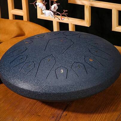 13-Note Steel Tongue Drum, 12-Inch D-Major Steel Tongue Drum - 15-Note Hand Pan With Carrying Bag, Accessories And Sheet Music - Ideal For Yoga, Meditation, Concerts And Spiritual Practice, Mini Mystical Drum For Meditation