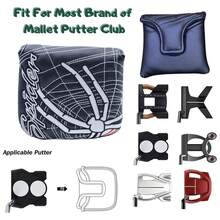 Spider Embroidered Square Mallet Type Magnetic Golf Club Head Cover, Ideal Golf Accessory For Golfers - Multicolor - View 6