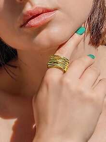 1 pieza Anillo con dije para mujer, regalo para el Día de San Valentín, aniversario de boda, joyería para fiesta - 2# - Ver 3