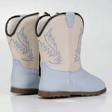 Baby Girl/Boy Texan Boot Set, Soft And Comfortable Baby Shoes + Cotton Socks FARMFUN - Mati dan Biru - View 6