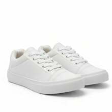 Unisex Casual Sneakers With Traditional Lacing And Timeless Style - 白色 - 查看 1