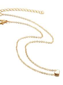 1 Pcs 18k Gold Plated 3D Heart Necklace For Women, Dainty Cute Heart Pendant Choker Collarbone Chain, Delicate Adjustable Layering Jewelry Suitable For Giving As A Gift Chain For Special Occasions Party Wedding Gift Holiday Celebration Christmas Valentine's Day Anniversary Birthday Mother's Day Graduation Halloween Present For Her Best Friend Girlfriend Wife Daughter Sister Mom Female Loved Ones Everyday Essential Fashionable Versatile Timeless Classic Gift Idea For Women And Girls - 金色 - 查看 9