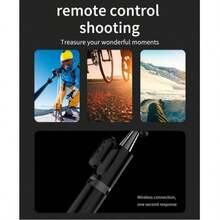 1个适用于智能手机的伸缩自拍杆三脚架 - 黑色 - 查看 6