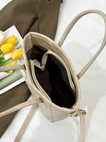 大容量优雅时尚百搭精致女士包，2026新款，高端斜挎包 - 白色 - 查看 11