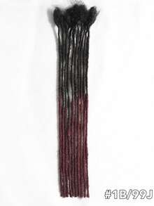 Tóc nối dreadlock thủ công hoàn toàn, rộng 0.2cm, 10 sợi, dành cho nam, nữ và trẻ em. Có thể nhuộm và tẩy màu bằng kim và lược. Tóc thật chưa qua xử lý, màu đen tự nhiên, ombre nâu và đỏ tía. - Nhiều màu - Xem 32