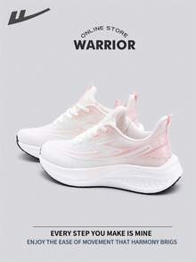 WARRIOR 女式时尚复古运动鞋，春夏舒适跑步鞋，简约休闲又不失时尚感，四季皆宜，耐磨耐穿，适合全天穿着的训练鞋，软底设计。 - 白/粉 - 查看 6