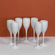 5盎司陶瓷香槟杯 - 不易碎高脚杯，可重复使用 - 时尚现代，适合居家、婚礼、烘焙、情人节、儿童派对、周年纪念、父亲节、母亲节、复活节、假日野餐、新年派对等场合 - 查看 8