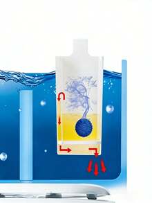 Dispensador de limpiador sólido de inodoro de estilo moderno sin electricidad, extiende la duración de la limpieza - multicolor - Ver 4