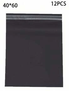 12pcs Extra Large Black Self-Sealing Courier Bags, Waterproof Logistics Transport Packing Bags, Thick Colorful Courier Bags For Delivery, Suitable For Clothing, Stationery, Party Gifts, Multipurpose Packaging, Valentine's Day, Mother's Day, Back To School - Black - View 11