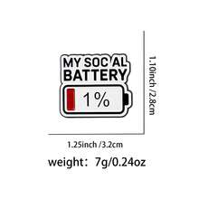 以 ADHD 电池为灵感的珐琅徽章，趣味西班牙语短语翻领徽章，松树胸针，可别在背包、衣服、珠宝上，也是送给朋友的好礼物 - 黑色 - 查看 19