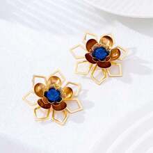 New Arrival European And American Fashionable Hollow Flower Earrings, Suitable For Women's Daily, Party And Event Wear - Women's Fashion Hollow Flower Earrings - View 5