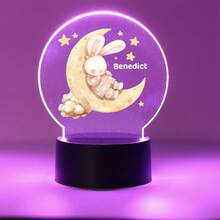 1pc Personalized Name Night Light, Children's Birthday Gift Customization, Friend Custom Gift, Bedroom Decor Customization, Party Decor Customization, Party Decor, Custom Moon Night Light, Back To School Gift - Black - View 78