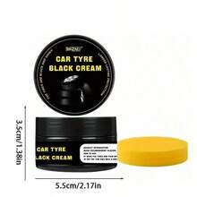 Binzaki 30g 轮胎光亮蜡 - 持久防水保护、滋养、光泽增强、适用于黑色表面、遮盖划痕和褪色 - 黑色 - 查看 9
