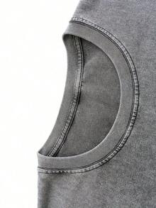 230g Washed And Used T-Shirt, Front Tito's Handmade Vodka Logo, Back With  AUSTIN TEXAS Tito's HANDMADE Vodka  Circular Text And Brand Logo, Tito's Vodka Theme.Jpg - Xám - Xem 2