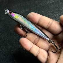 24.2g Laser Holographic Reflective Bionic Lure, Long Casting Sinking Hard Bait For Fishing - Silver - View 1