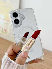 适用于 17 Pro Max 的手机壳，内置化妆镜、磁吸充电、腕带，防震保护套 - 彩色 - 查看 3