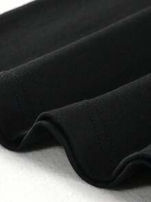 Boys' Cotton Round Neck T-Shirt, Casual And Comfortable Spring And Summer Short-Sleeved Printed Top - 黑色 - 查看 5