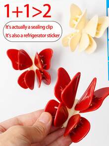 1/2 chiếc kẹp từ tính hình bướm, nam châm tủ lạnh, trang trí nhà bếp/văn phòng/nhà cửa sáng tạo, kẹp đa năng, thích hợp làm quà tặng ngày Valentine. - Nhiều màu - Xem 3