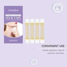 20片装Viareline颈部紧致提拉贴 - 紧致肌肤，减少双下巴，透明舒适，塑造年轻光滑的颈部轮廓 - 頸部彈性貼 - 查看 10