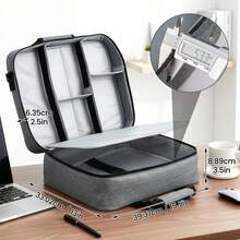 Large DJ Controller Bag & Mixer Case | Heavy-Duty Audio Equipment Carry Bag With 10mm Padding, Adjustable Compartments Handle - Grey - View 1