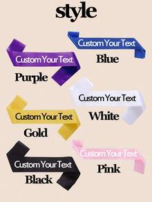 Custom Text Birthday Sash, Personalized Bride Sash For Bachelorette Party, Customized Mom To Be Sash, Sweet 16 Sash, Retirement Sash, Satin Belt For Weddings And Pageants, Graduation Sash - Style a - View 3