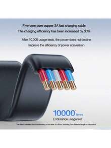 1个车载充电器，支持超快充电，可伸缩4合1点烟器车载充电器 - 黑色-C2 - 查看 7