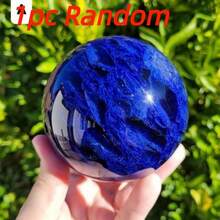 1pc Blue Quartz Sphere-A Hand-Polished And Carved Mineral Specimen, A Unique Holiday Gift For Christmas, Halloween, Valentine's Day, Easter, And Thanksgiving. - Multicolor - View 24