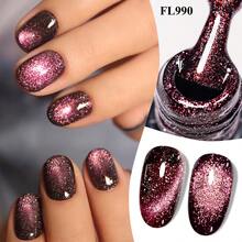 FOUR LILY 10ml 闪亮反光磁性凝胶指甲油，亮片猫眼指甲油凝胶，可卸除 UV LED 指甲油 - 彩色 - 查看 3