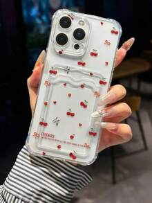1pc Cherry Painted Transparent Card Holder Multifunctional Wallet With Wrist Strap, Thick Shockproof Phone Case Compatible With IPhone 17/17 Pro/17 Pro Max, 16/11/16 Pro/16 Plus/16 Pro Max/16e, 15 Pro Max, 13/14/12/XS/XR/7G/8P, Galaxy S25/S25 Plus/S25 Ultra, A16/A36/A26/A56/A50, 11/12 Pro/12/12X/13 Pro/14 Pro/15 Pro/X3 Pro, 10/9/Note 9/12C/Note 11 Pro/Note 8 Pro/9C/9A - 規格7(1件) - 查看 8