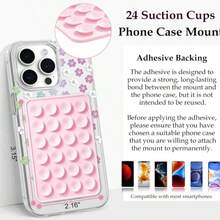 Thickened Single-Sided Suction Cup Phone Holder, Silicone Adhesive Gel Pad, Reusable Adhesive Phone Holder, Hands-Free Holder, Suitable For Mirrors And Cars, Back-To-School Season, Anti-Slip Mat Phone Holder, Phone Case Suction Cup Sticker, Multi-Functional Mat For All Smartphones, Office Gadget, Dormitory Essential. - 黑色 - 查看 9