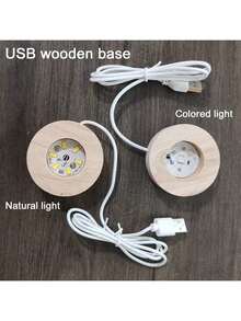 1pc 3D Crystal Ball Decoration, Desktop Ornament, USB Colorful Gradient Glow Night Light, Ideal Gift For Holiday, Halloween, Birthday Gifts Graduation - Khaki - View 10