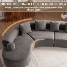 327cm Large, Thick, Fitted With A Sofa With A Knob And A Cloudy Couch, The Elegant Construction Is And One Of The Three-Tier Models, It Must Be Included, And It Cannot Be Left Behind. - Grey - View 5