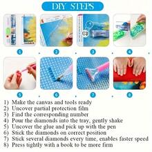 Kit de Pintura Diamante 5D DIY com Mosaico de Strass de Cristal para Decoração de Parede com Paisagem da Aurora Boreal, Paisagem em Tela, Broca Completa, Arte com Gemas, Cenário Fantástico da Natureza, Decoração para Sala de Estar, Quarto, Escritório, Galeria de Parede, Presente Artesanal para Hobbies. Dimensões: 30 x 40 cm / 11,8 x 15,8 polegadas. - Multicolorido - Ver 8