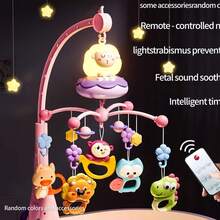 可爱绵羊铃铛婴儿床铃玩具，带音乐和灯光，360°自动旋转，有助于宝宝大脑发育，适用于婴儿车和汽车安全座椅，是馈赠佳品。 - 彩色 - 查看 11