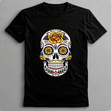 Suffix Skull T-Shirt Premium Shirt 100% Cotton Promotional Price Men's Women's Casual T-Shirt Streetwear - BLACK-EST 23 - 查看 7