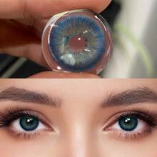 Blue Little Devil Eye Contacts – Moisturizing & Daily Wea - 淺藍色 - 查看 2