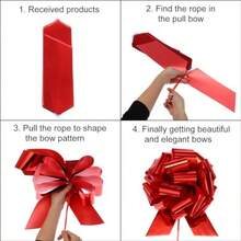 20pcs 5 Inch Large Pull Bow Big Gift Wrapping Bows Ribbon Cream White For Wedding Car Baskets Presents Christmas Bow  Syz - Cream White - View 3