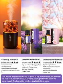 1个180毫升彩色火山加湿器，USB供电，2种工作模式，7色LED灯，静音喷雾，火山效果香薰灯和精油扩散器，适用于室内装饰、办公室、客厅、书桌、汽车，是送给女性的绝佳礼物。 - 黑與白 - 查看 23